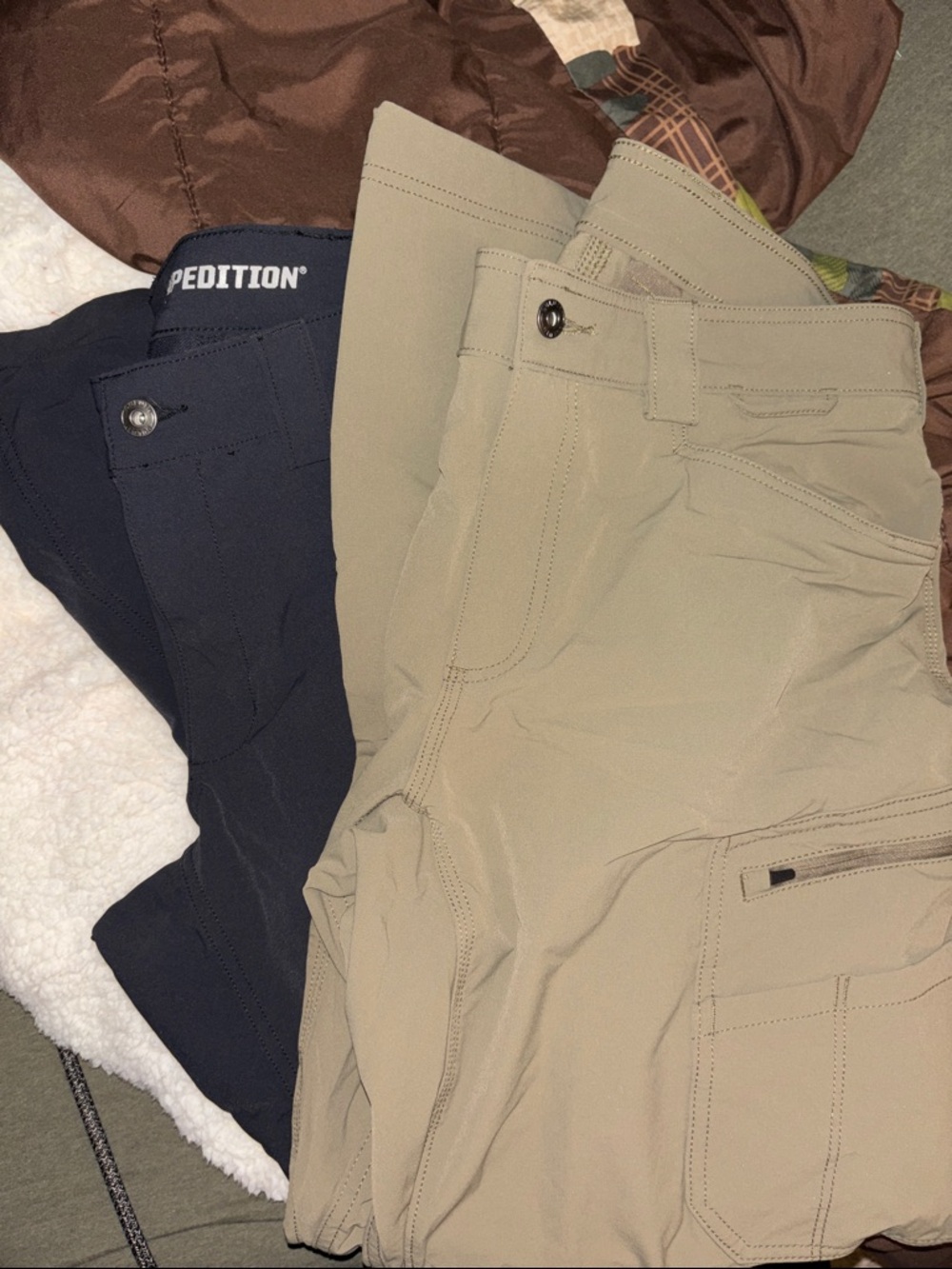 Black and Khaki work pants from Deluth